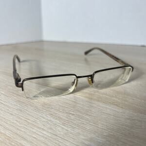 Burberry B1012 1012 Eyeglasses Brown Half Rim Frames 50-19-135 Italy